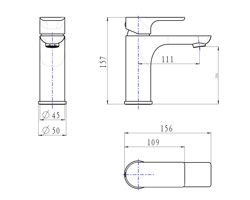 VOG Series Brushed Nickel Basin Mixer Tap