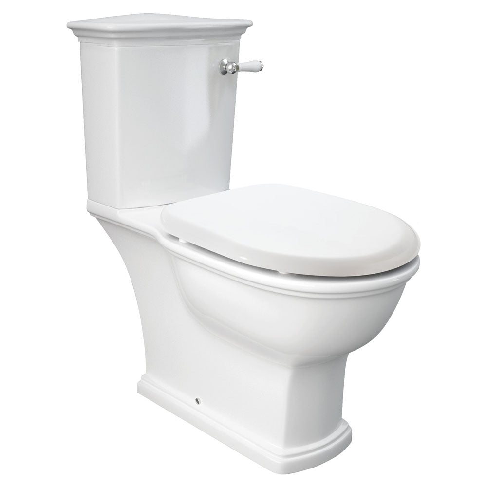 Fienza RAK Washington Front Lever Close-Coupled Toilet Suite, Alpine White with P-Trap