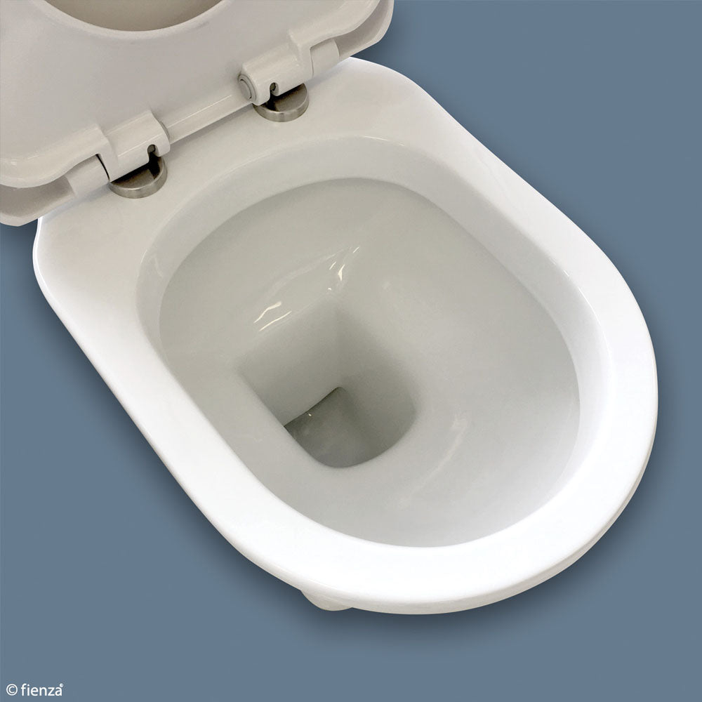 Fienza RAK Washington Front Lever Close-Coupled Toilet Suite, Alpine White with P-Trap