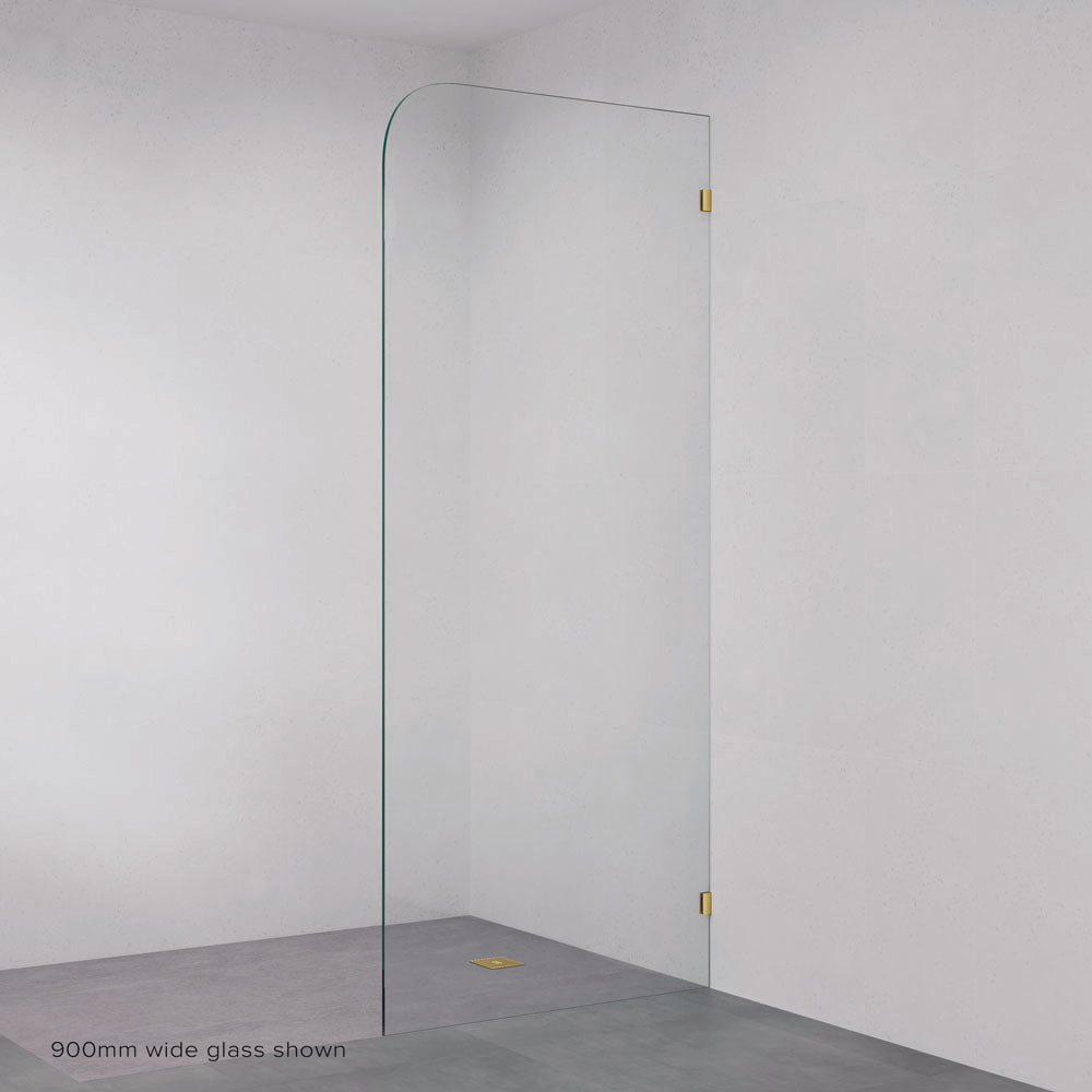 Curved Shower Panel - Urban Brass
