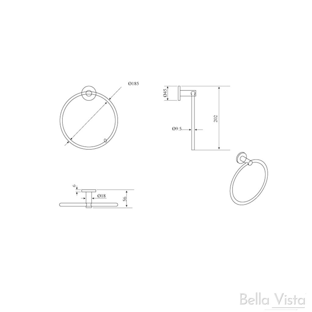 Bella Vista Mica Hand Towel Ring