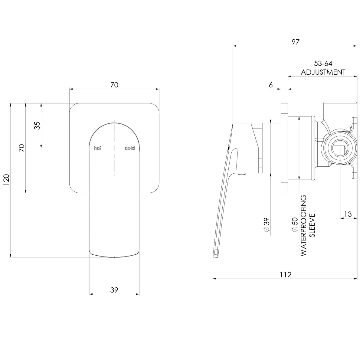 Phoenix Mekko SwitchMix Shower / Wall Mixer  (Complete Kit) – Lead Free