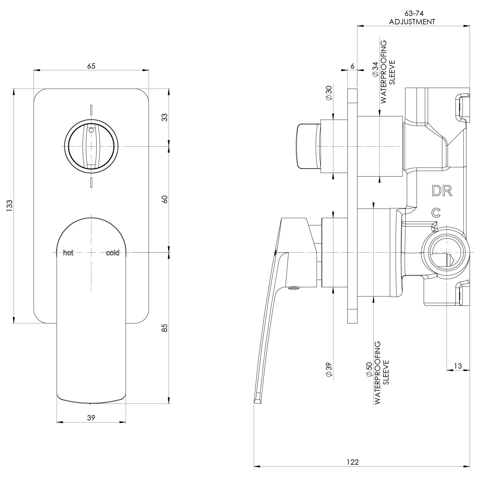 Phoenix Mekko SwitchMix Shower / Bath Diverter Mixer (Complete Kit)