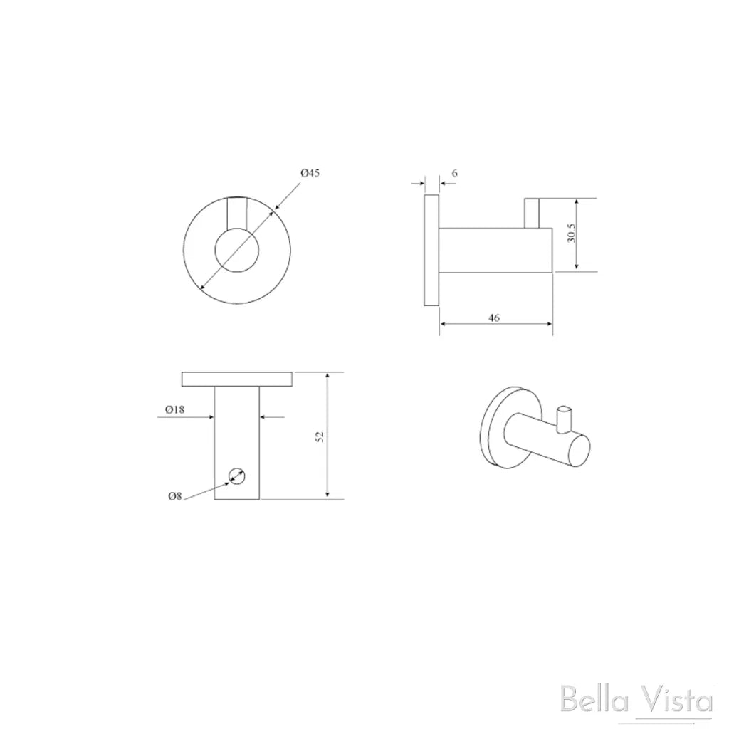 Bella Vista LVB Mica Robe Hook