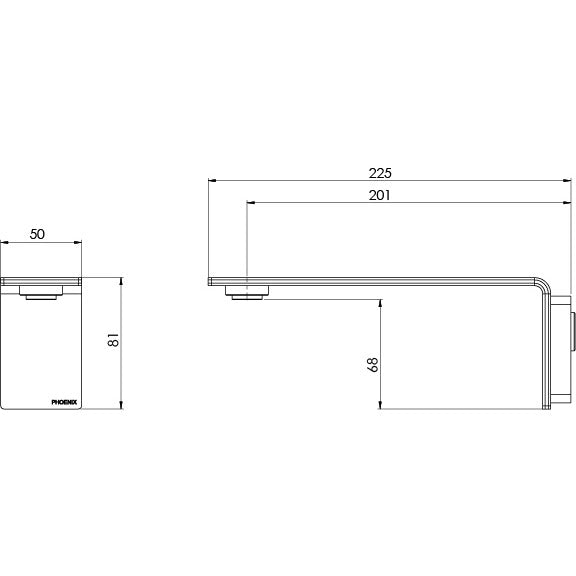 Phoenix Axia Wall Basin / Bath Outlet 200mm
