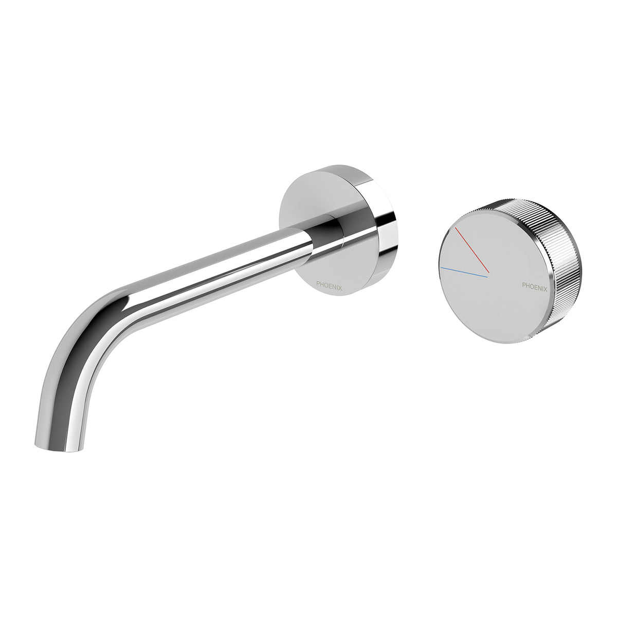 Phoenix Axia Wall Basin / Bath Curved Outlet Mixer Set 180mm