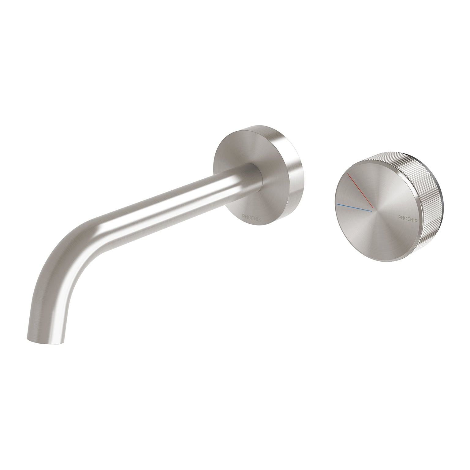 Phoenix Axia Wall Basin / Bath Curved Outlet Mixer Set 180mm – Lead Free