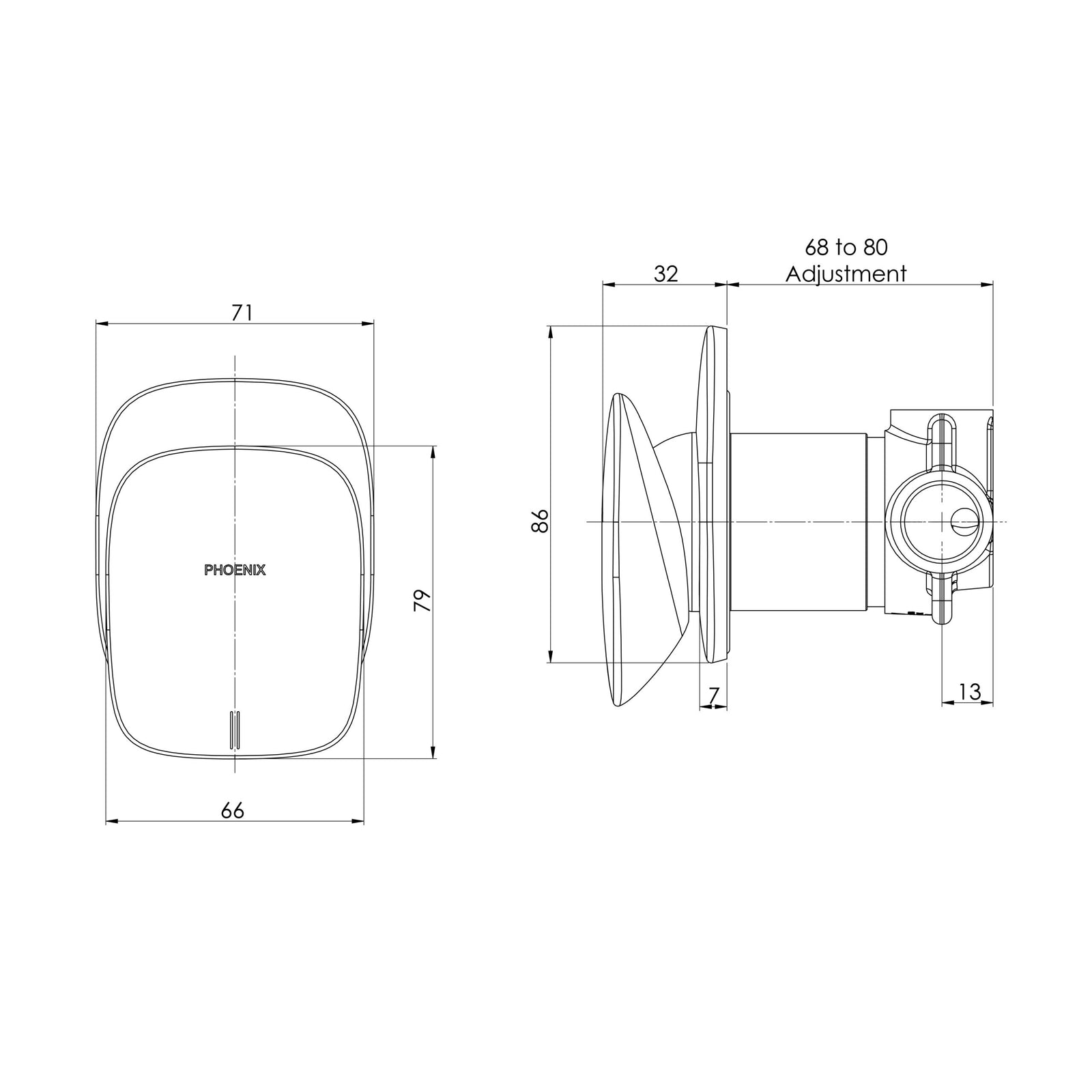 Phoenix Nuage Shower / Wall Mixer – Lead Free