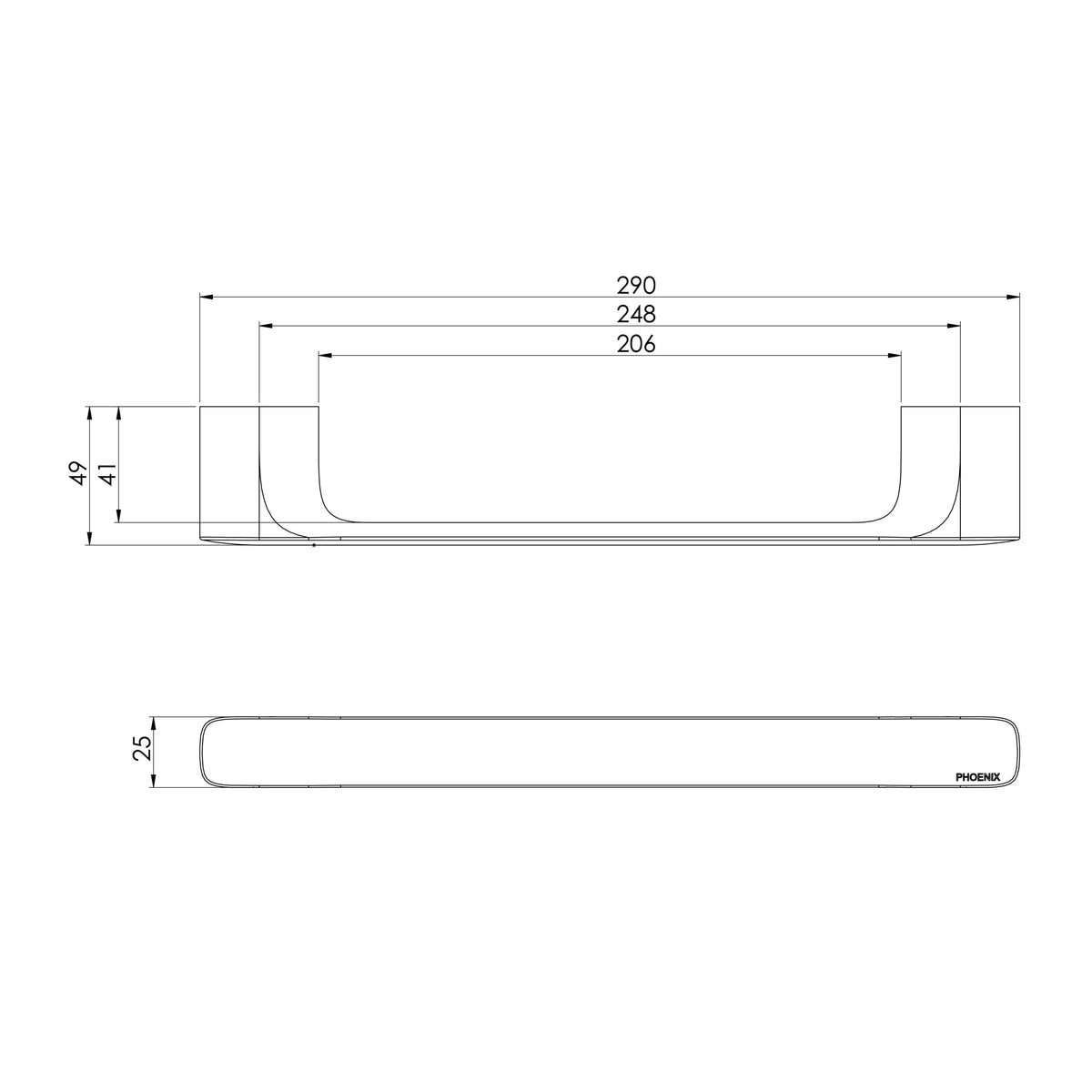 Phoenix Nuage Hand Towel Rail