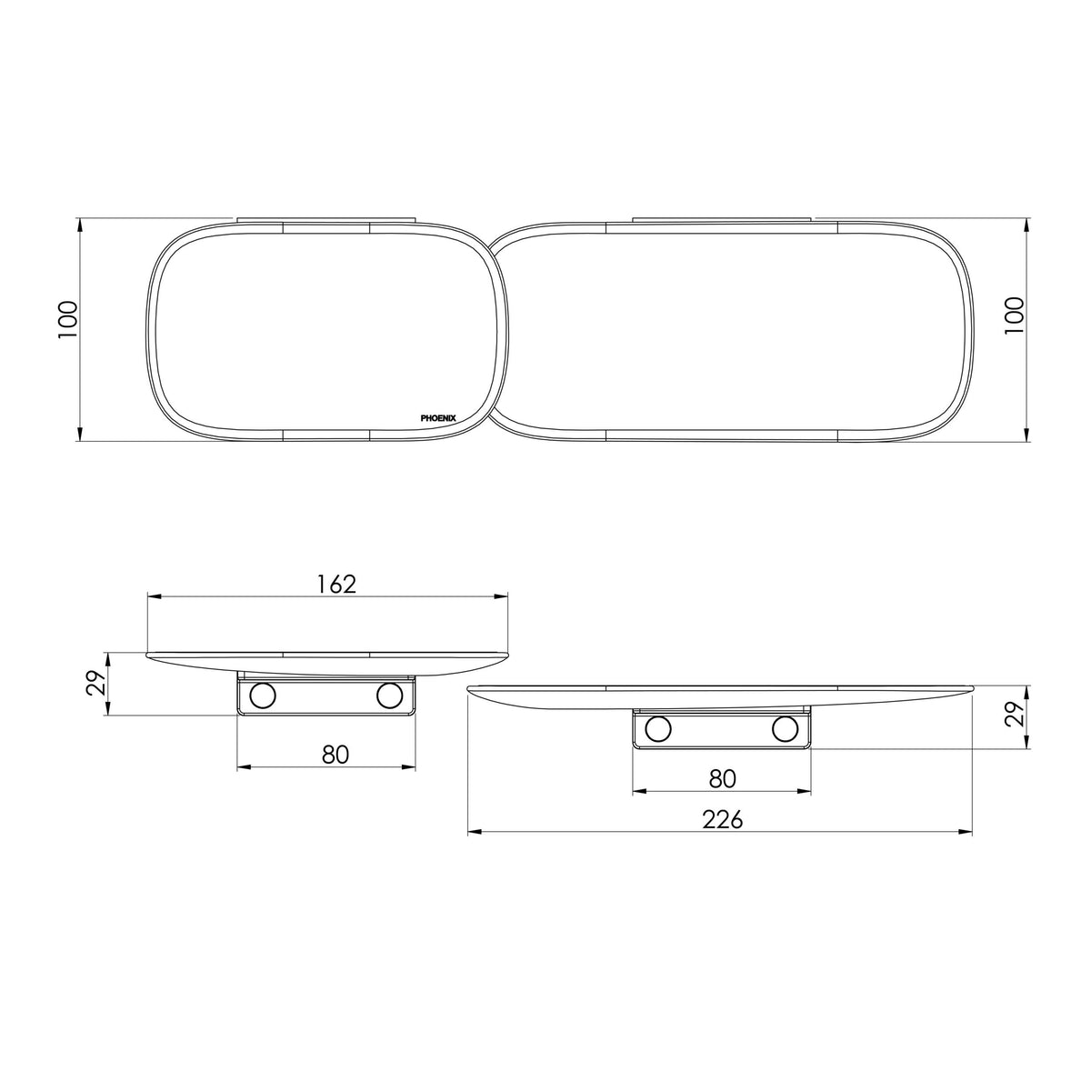 Phoenix Nuage Shower Shelves