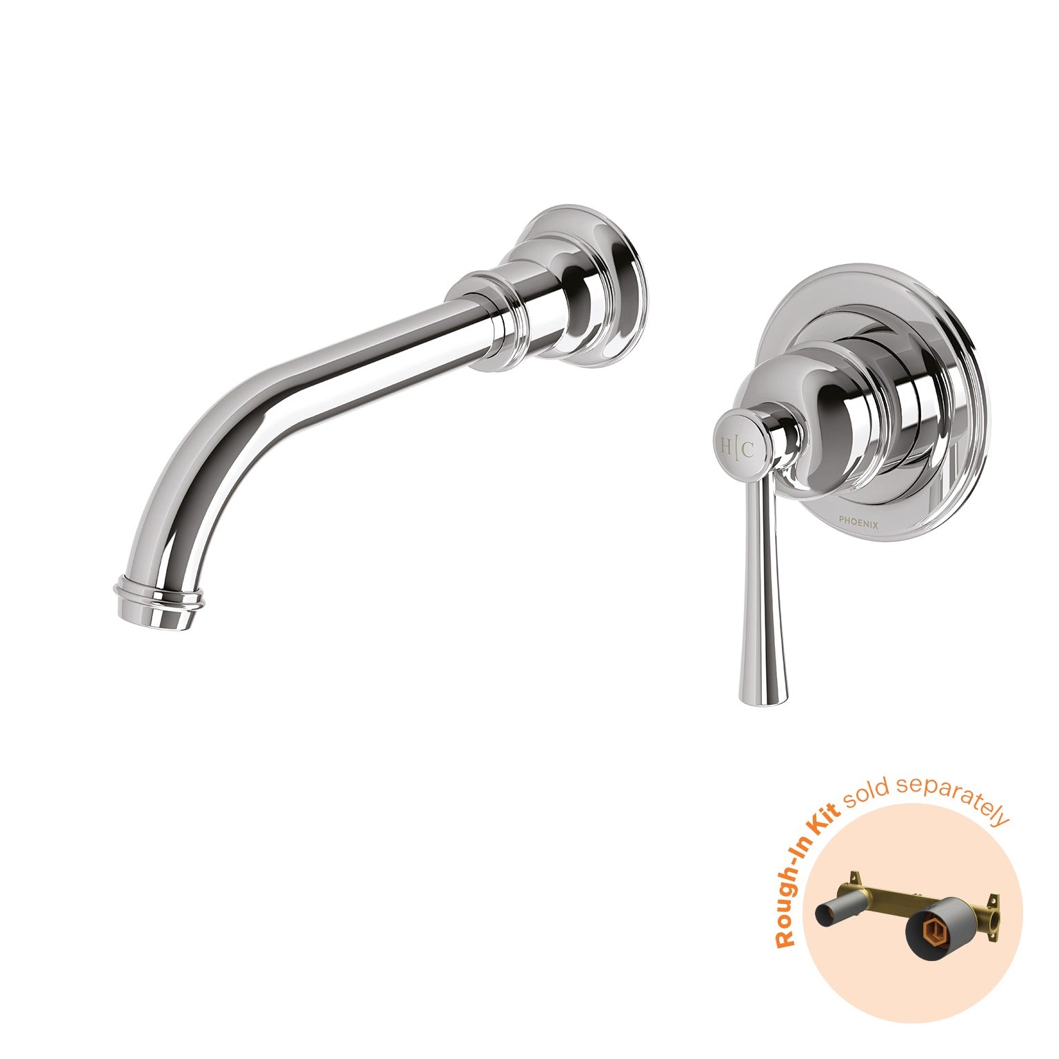 Phoenix Cromford SwitchMix Wall Basin / Bath Mixer Set 180mm (Fit-Off Kit Only) – Lead Free