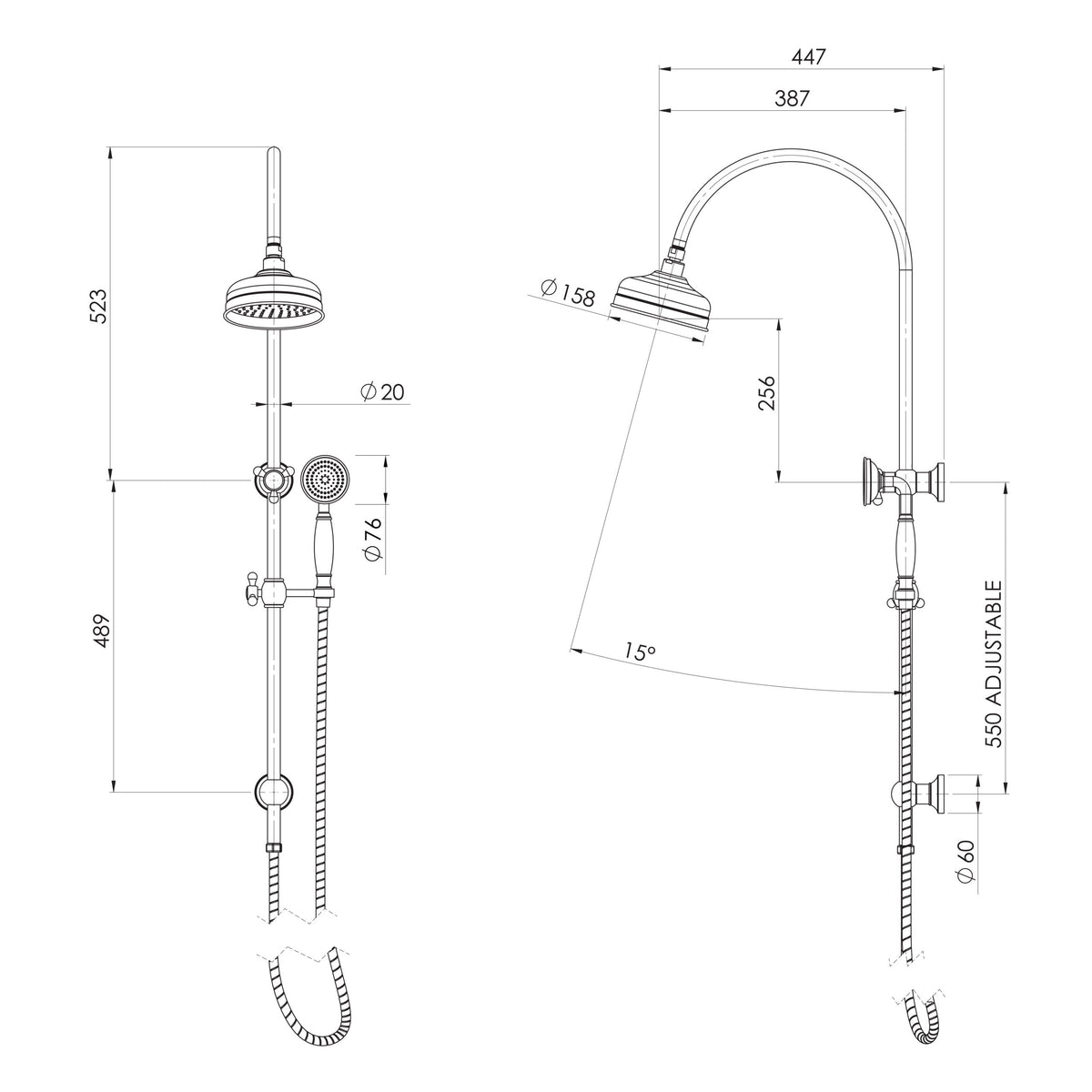 Phoenix Cromford Twin Shower