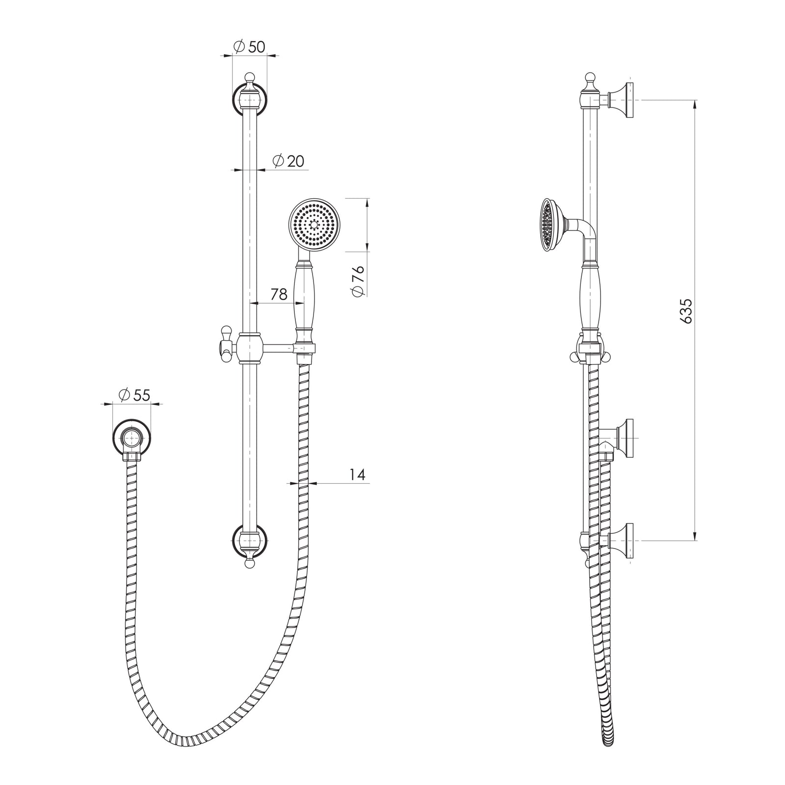 Phoenix Cromford Rail Shower