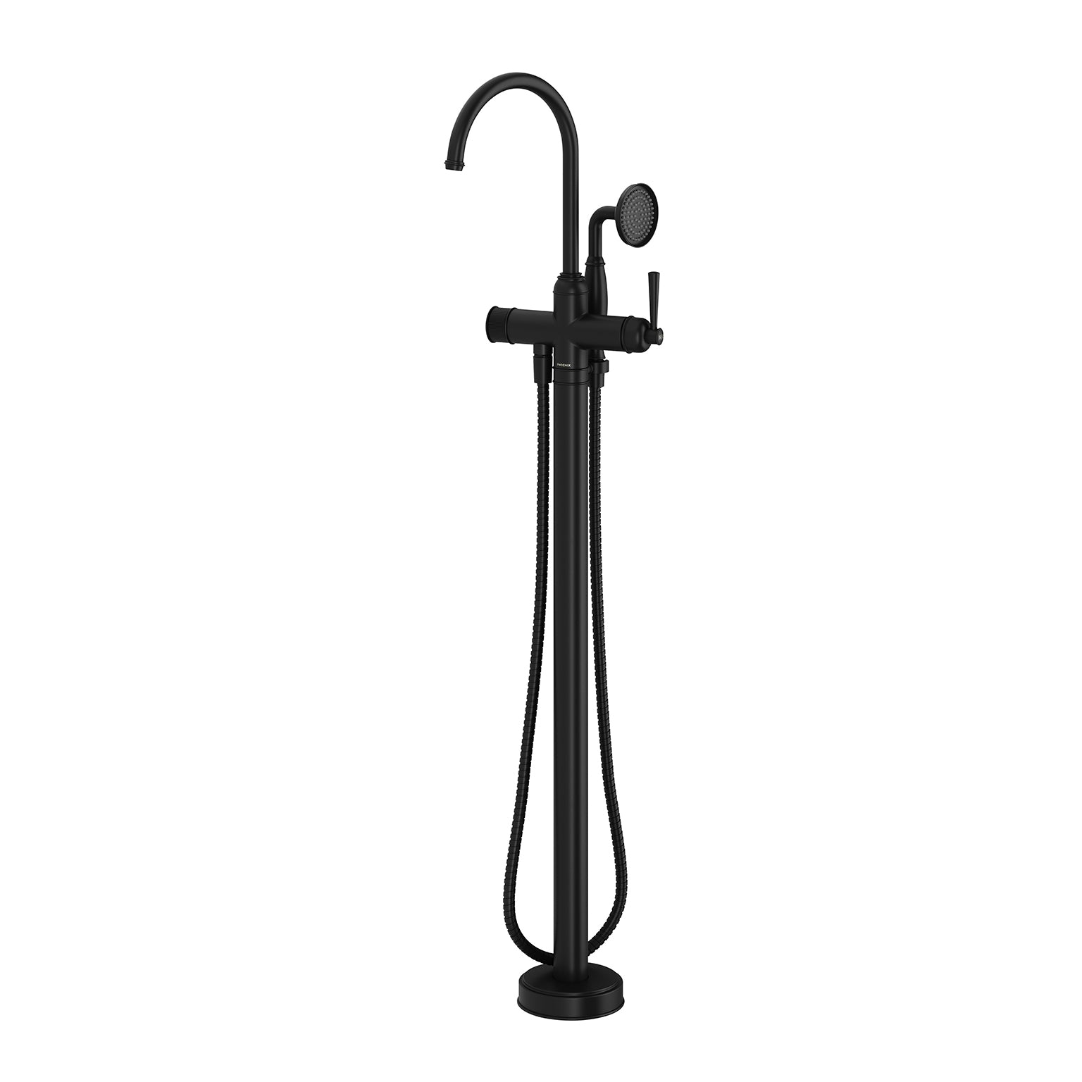 Phoenix Cromford Floor Mounted Bath Mixer with Hand Shower