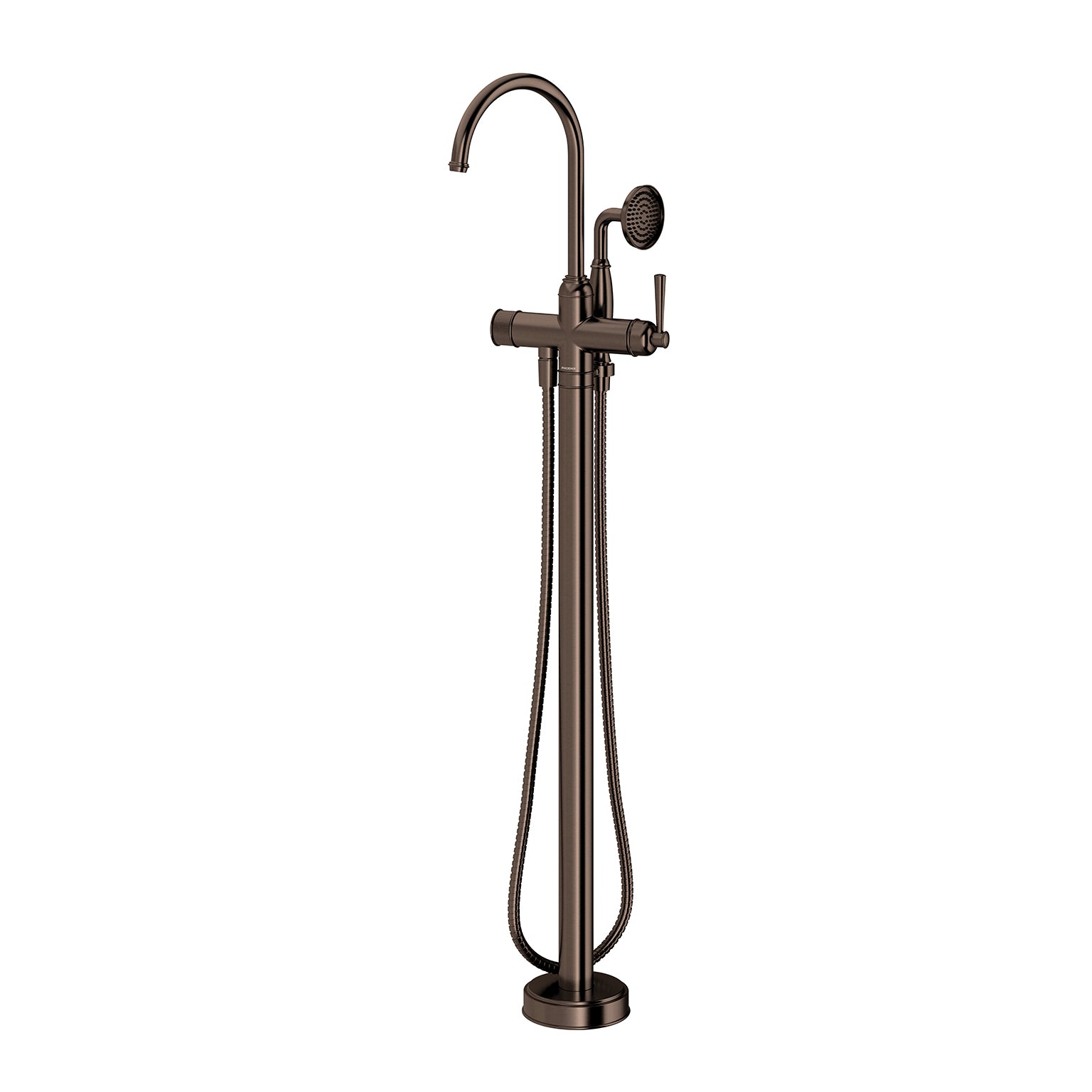 Phoenix Cromford Floor Mounted Bath Mixer with Hand Shower