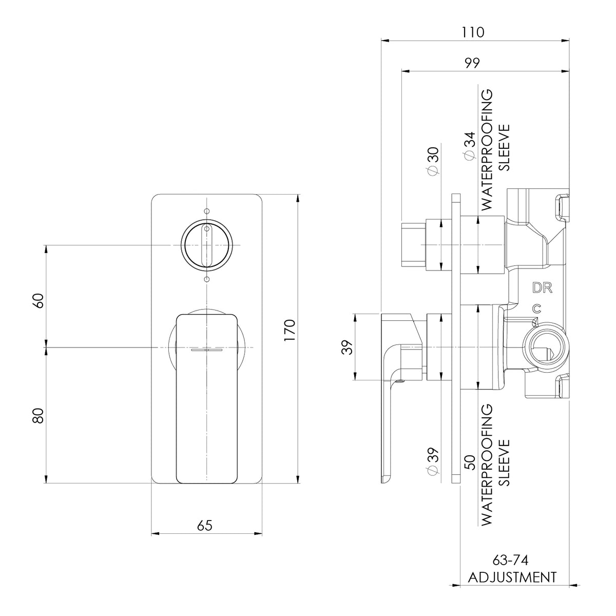 Phoenix Gloss MKII SwitchMix Shower / Bath Diverter Mixer (Complete Kit)