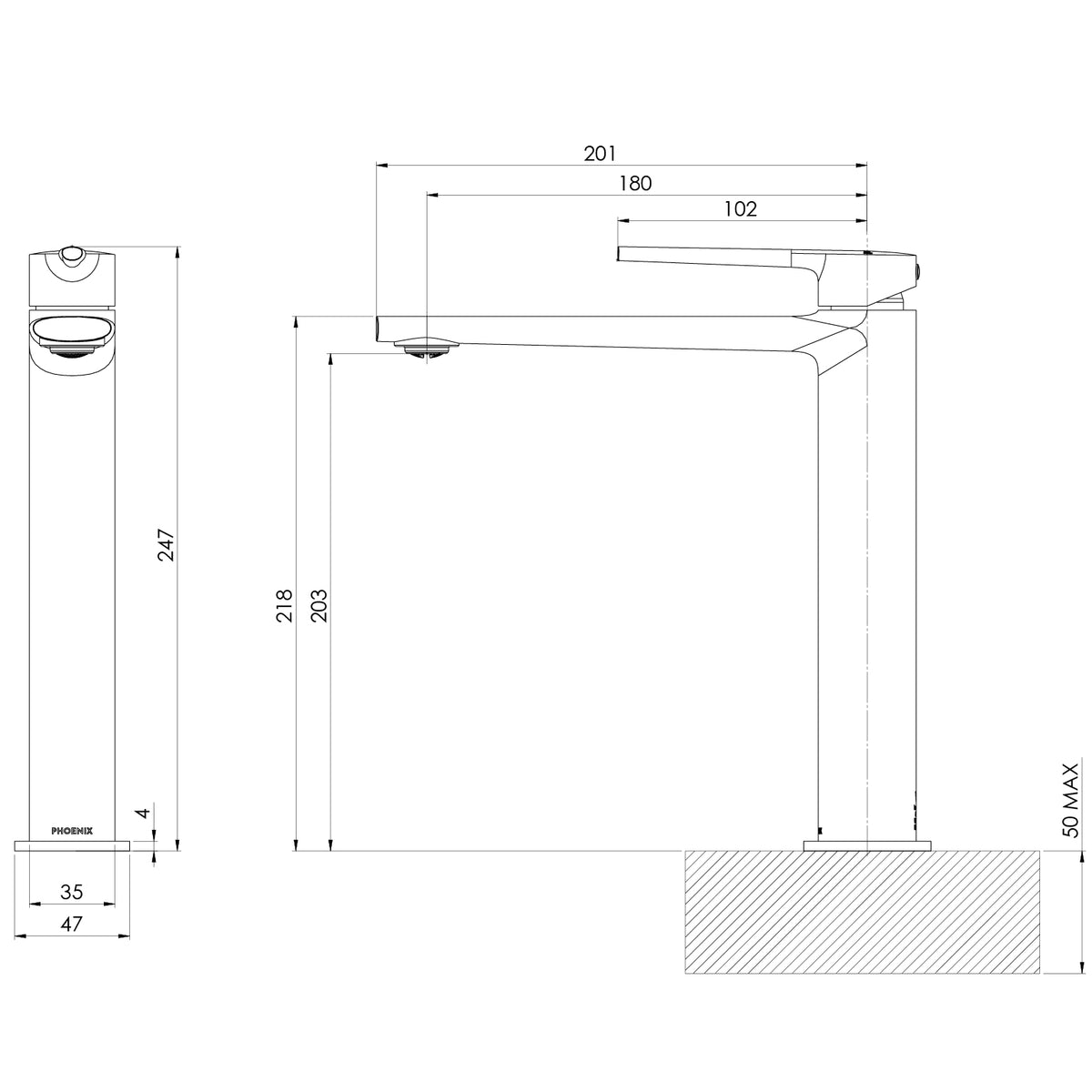 Phoenix Vask Vessel Mixer – Lead Free