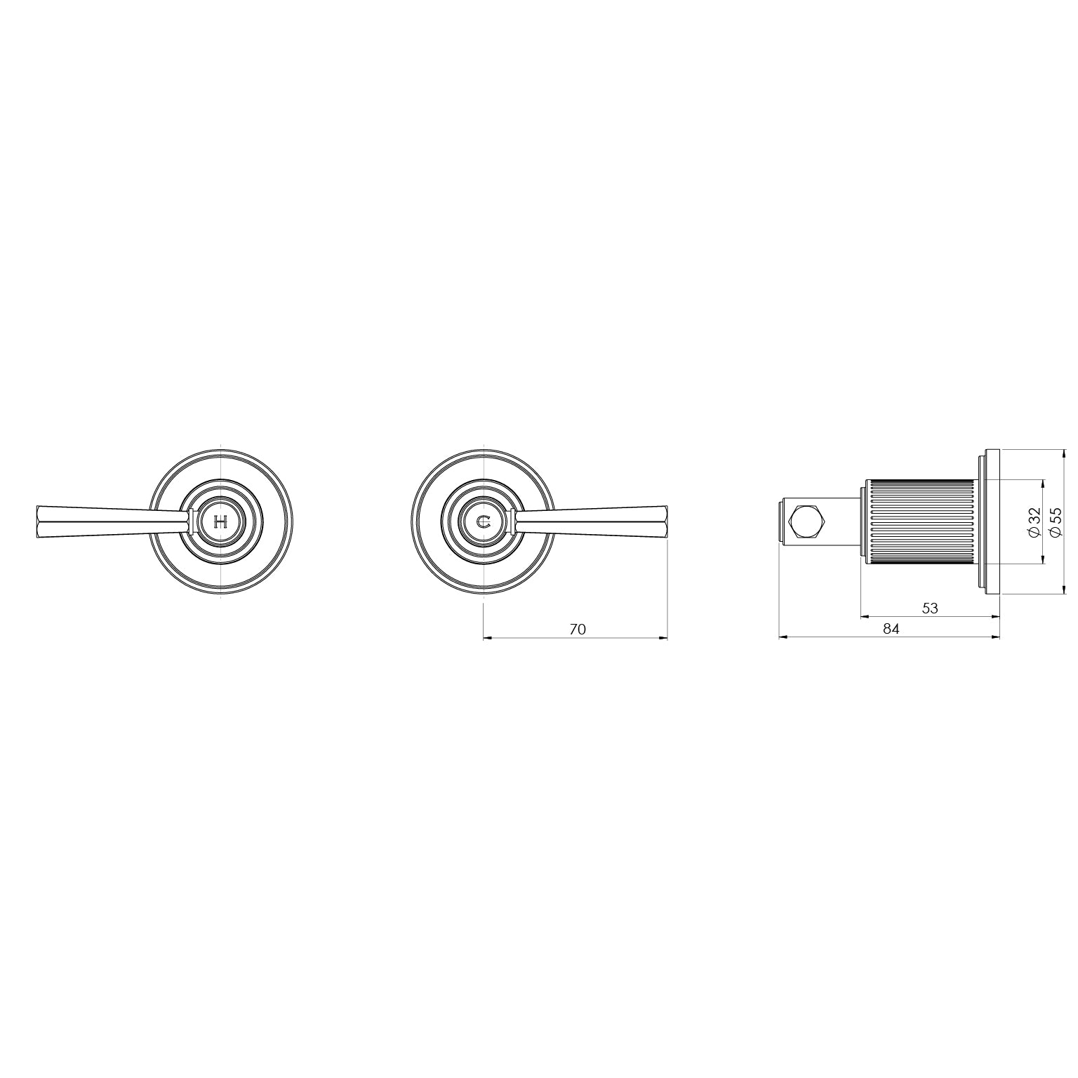 Phoenix Wiltern Wall Top Assemblies 15mm Extended Spindles – Lead Free