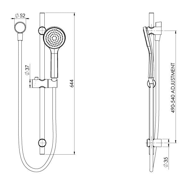 Phoenix Pina Rail Shower