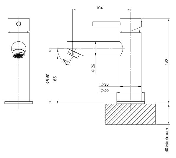Phoenix Pina Basin Mixer – 6 Star – Lead Free