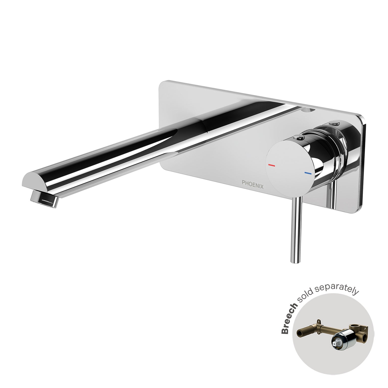 Phoenix Pina Wall Basin / Bath Mixer Set 180mm (Trim Kit Only) – 6 Star – Lead Free