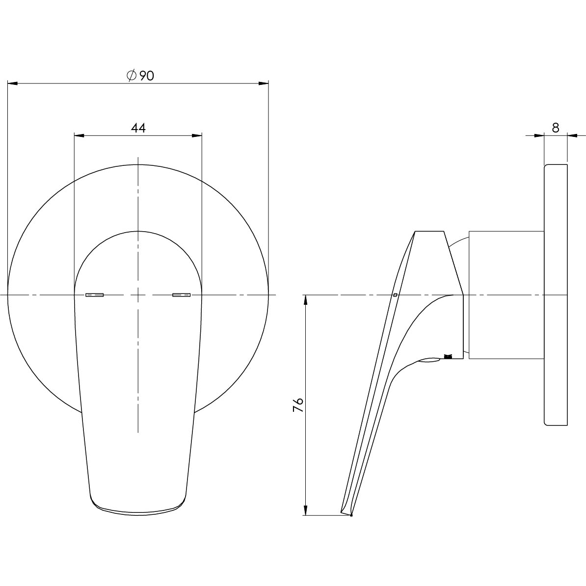 Phoenix Ivy MKII Shower / Wall Mixer (Trim Kit Only)