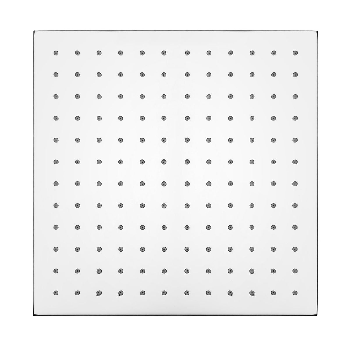 Square Chrome Rainfall Brass Shower Head 250mm
