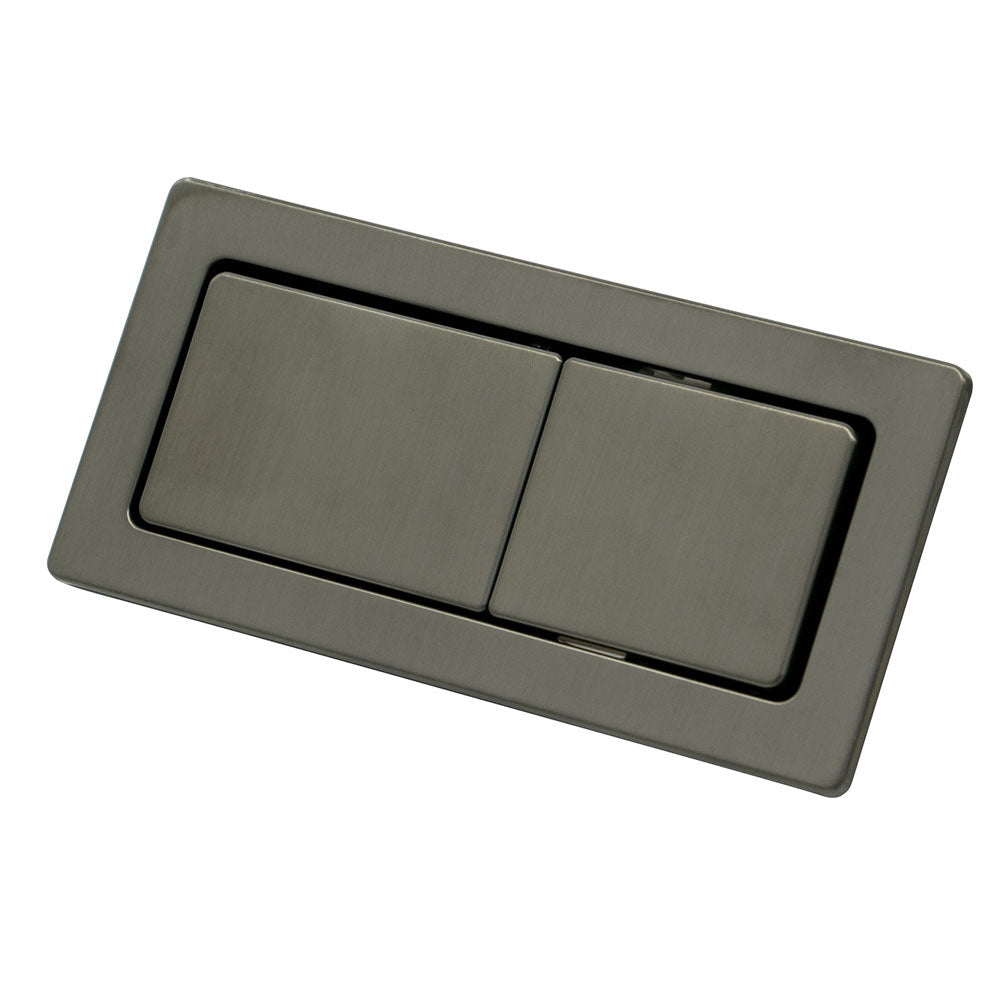 Fienza Back to Wall Toilet Flush Buttons - Gun Metal