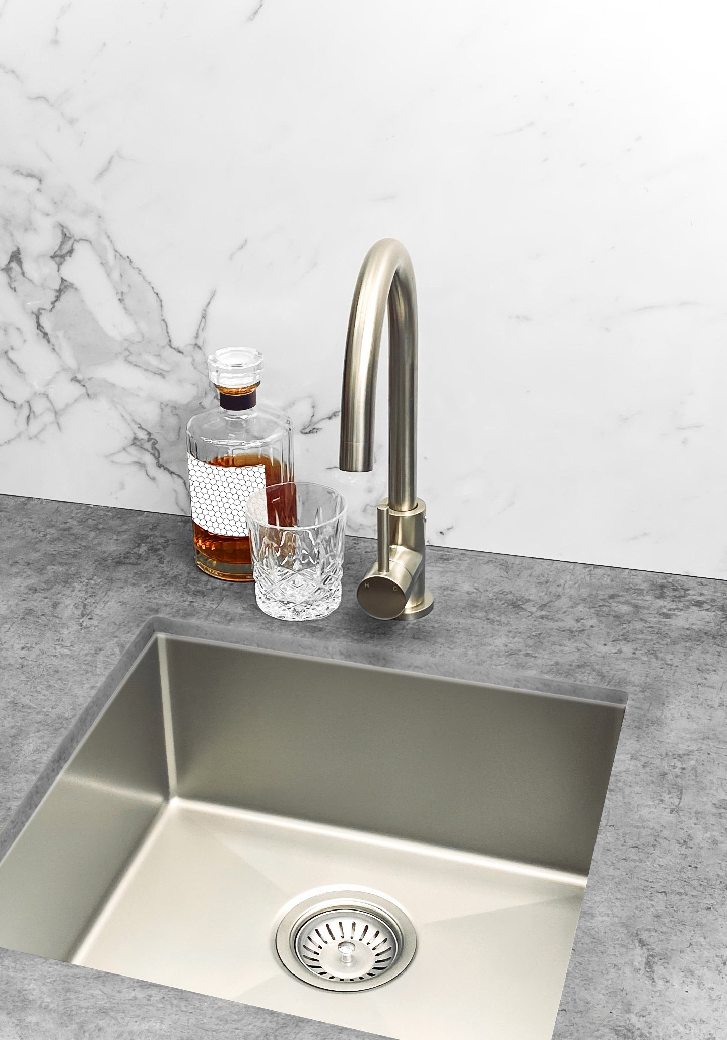 Meir Sink Strainer and Waste Plug Basket with Stopper