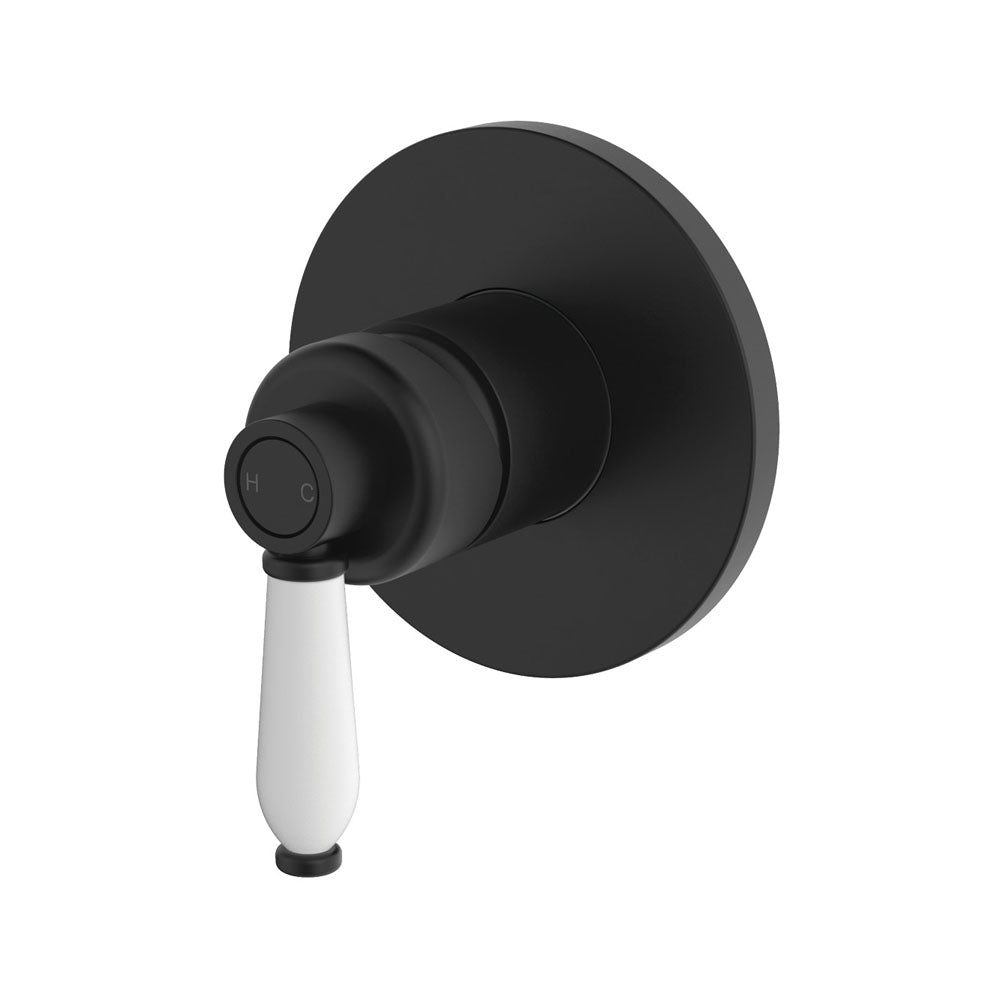 Eleanor Wall Mixer - Matte Black / Ceramic