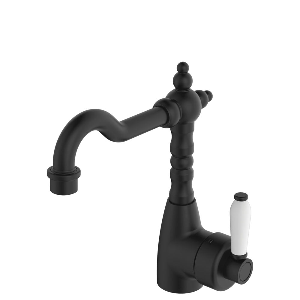 Eleanor Shepherds Crook Basin Mixer - Chrome / Ceramic