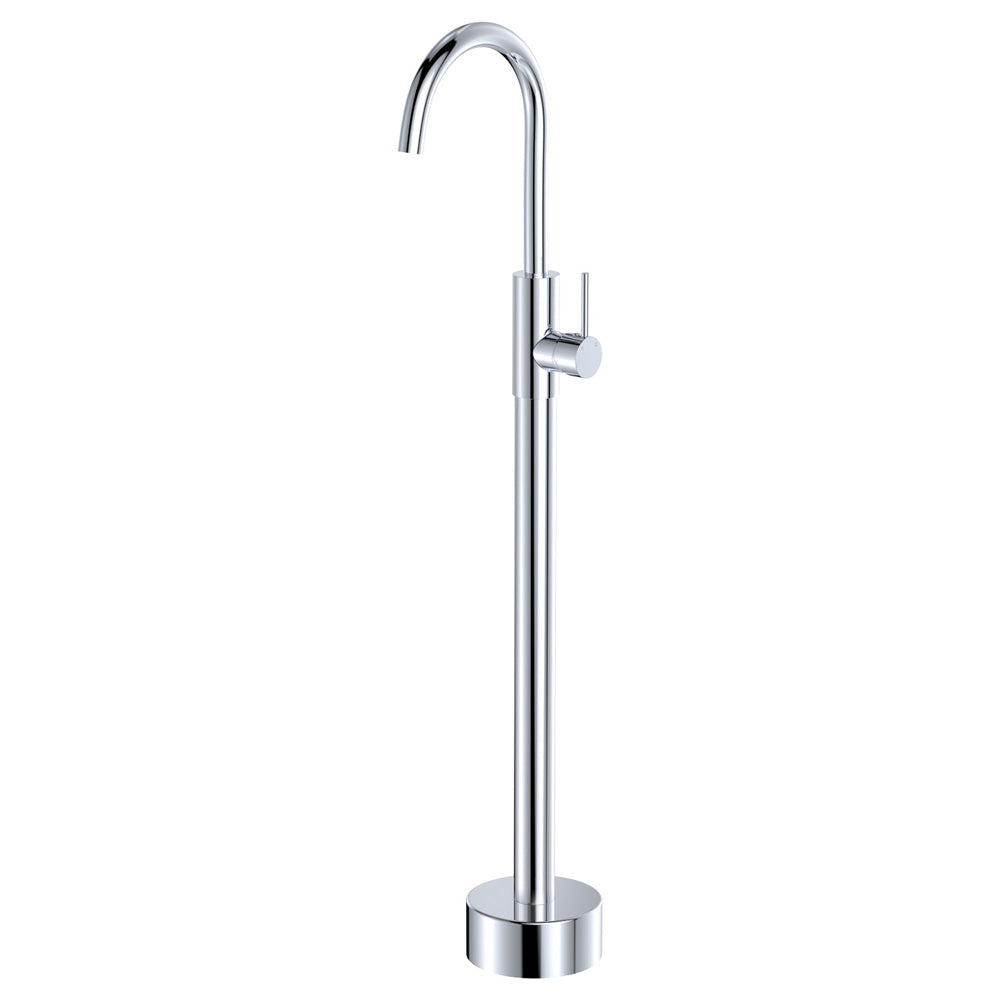 Kaya Floor Mounted Bath Mixer - Brushed Copper