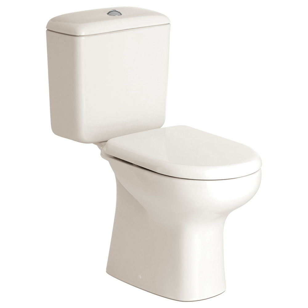 Fienza RAK Liwa Ivory Close-Coupled Toilet Suite, Ivory with S-Trap 140