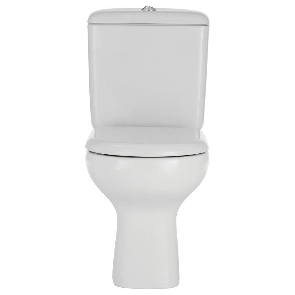 Fienza RAK Liwa White Close-Coupled Toilet Suite, Alpine White with S-Trap 240