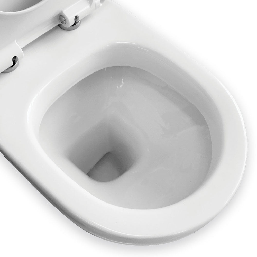 Fienza RAK Liwa White Close-Coupled Toilet Suite, Alpine White with P-Trap