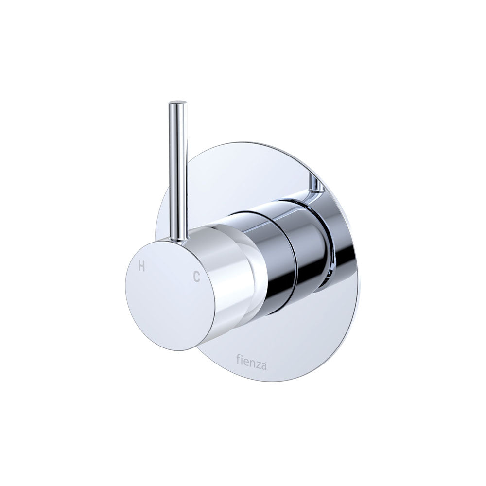 Kaya Up Wall Mixer, Large Round Plate - Chrome