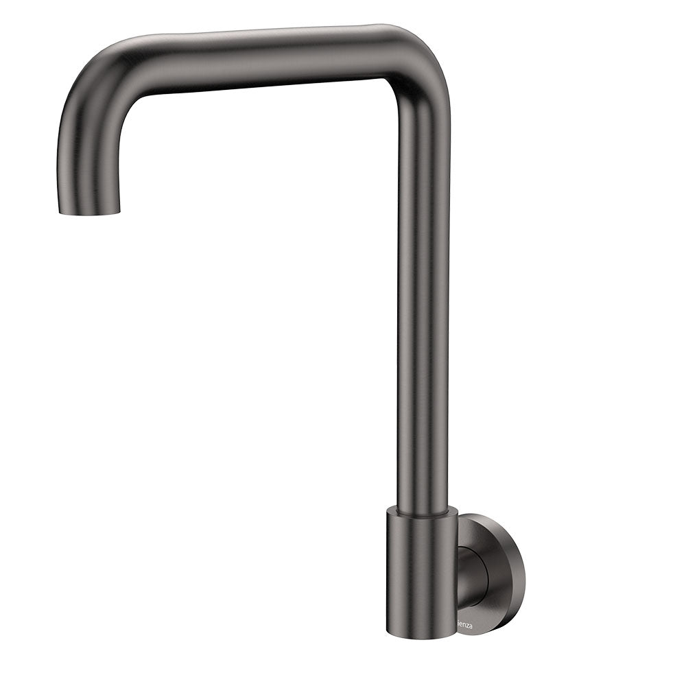 Fienza Kaya Squareline Wall Swivel Outlet Set - Gun Metal