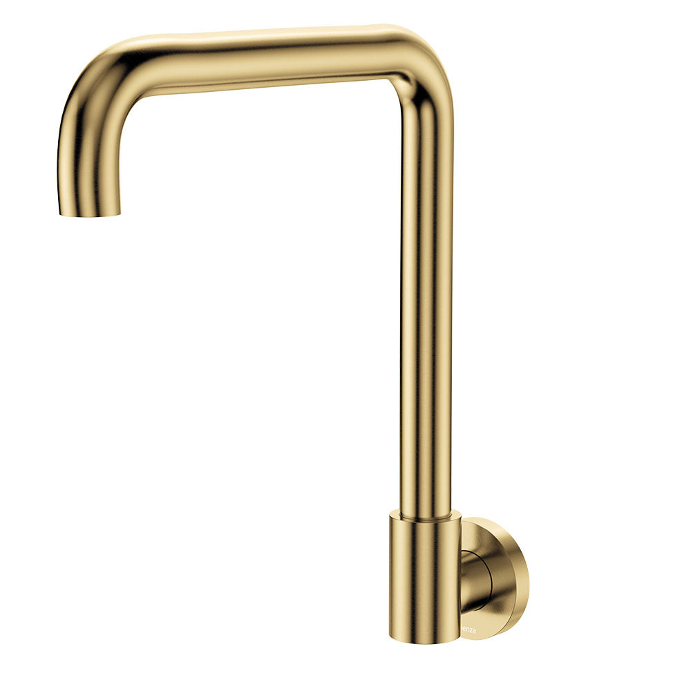 Fienza Kaya Squareline Wall Swivel Outlet Set - Urban Brass