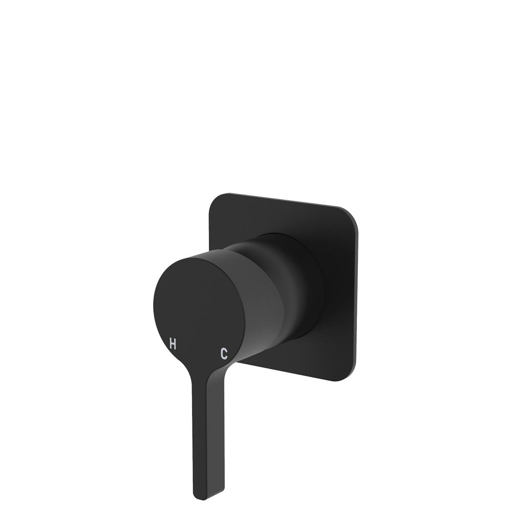 Sansa Wall Mixer, Square Plate - Matte Black