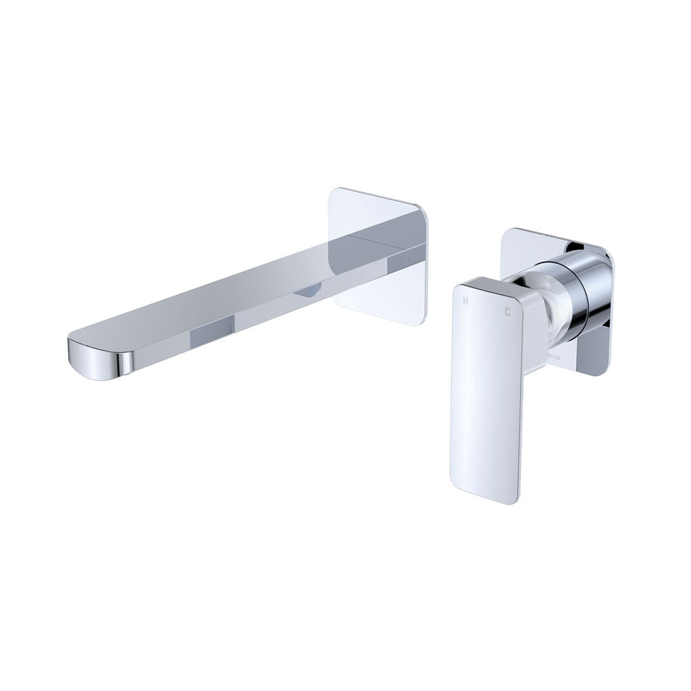 Tono Basin/Bath Wall Mixer Set, Square Plates, 200mm Outlet - Urban Brass