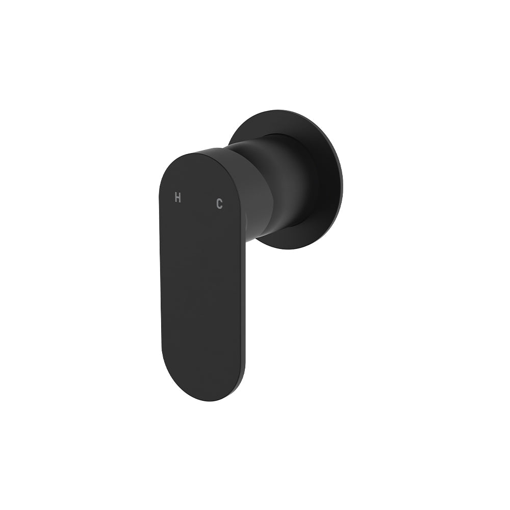 Empire Slim Wall Mixer, Round Plate - Matte Black