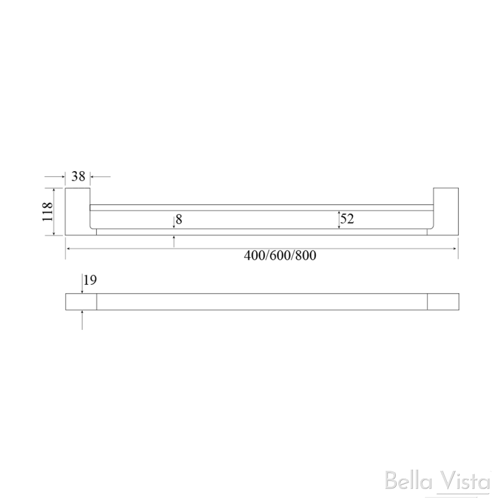 Bella Vista Milos Double Towel Rail