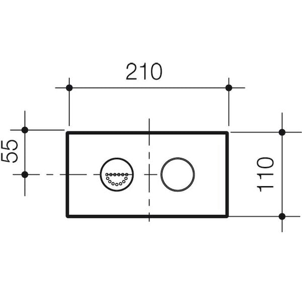 Caroma Invisi Series II® Round Dual Flush Plate & Buttons (Plastic)