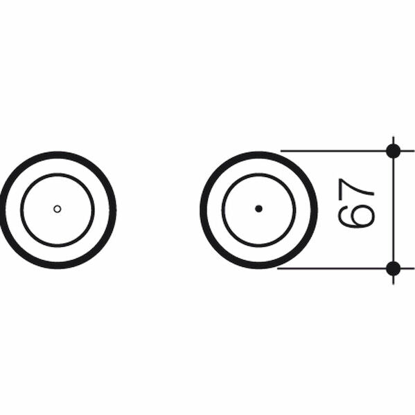 Caroma Invisi Series II® Round Dual Flush Remote Buttons (Plastic)