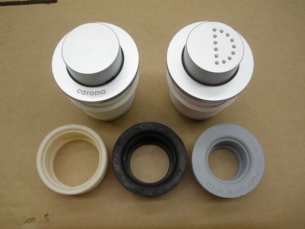 Caroma Invisi Series II® Round Dual Flush Raised Care Remote Buttons (Plastic)