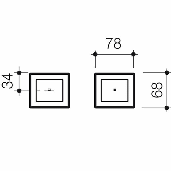 Caroma Invisi Series II® Rectangle Dual Flush Remote Buttons (Plastic)