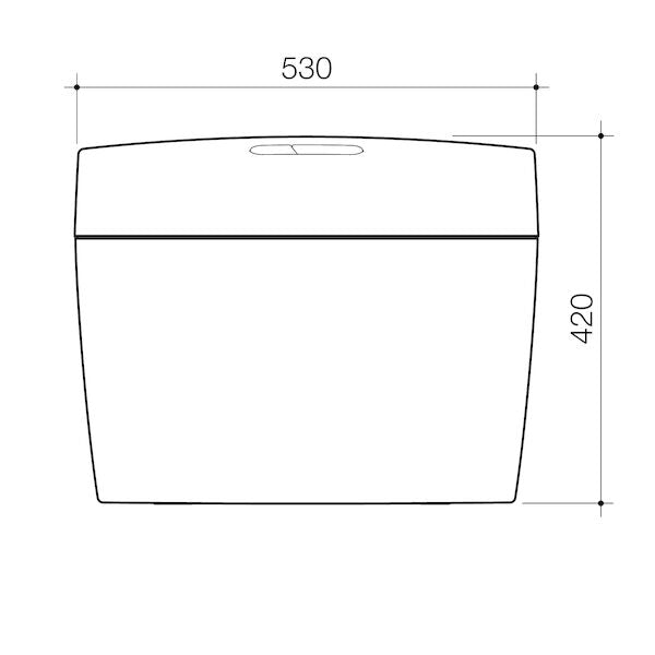 Caroma Solitaire II ML/LL Connector BI WELS 3-star Cistern (no seat included)