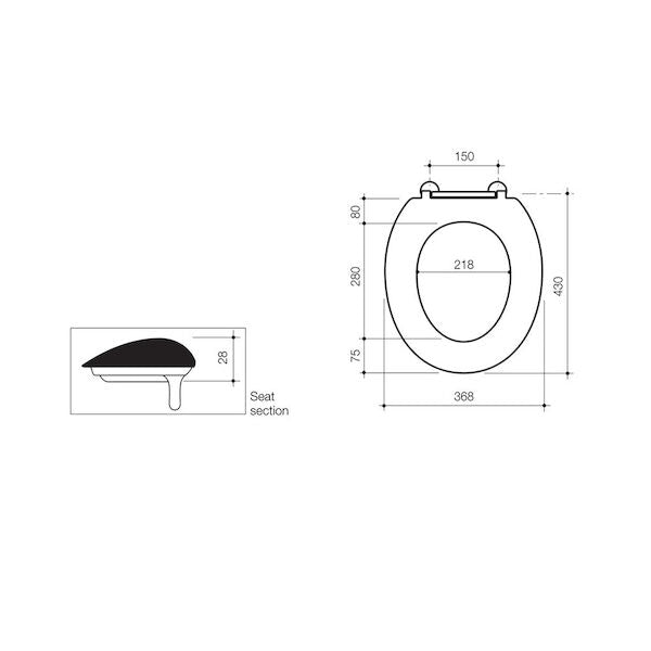 Caroma Double Flap Toilet Seat with GermGard®