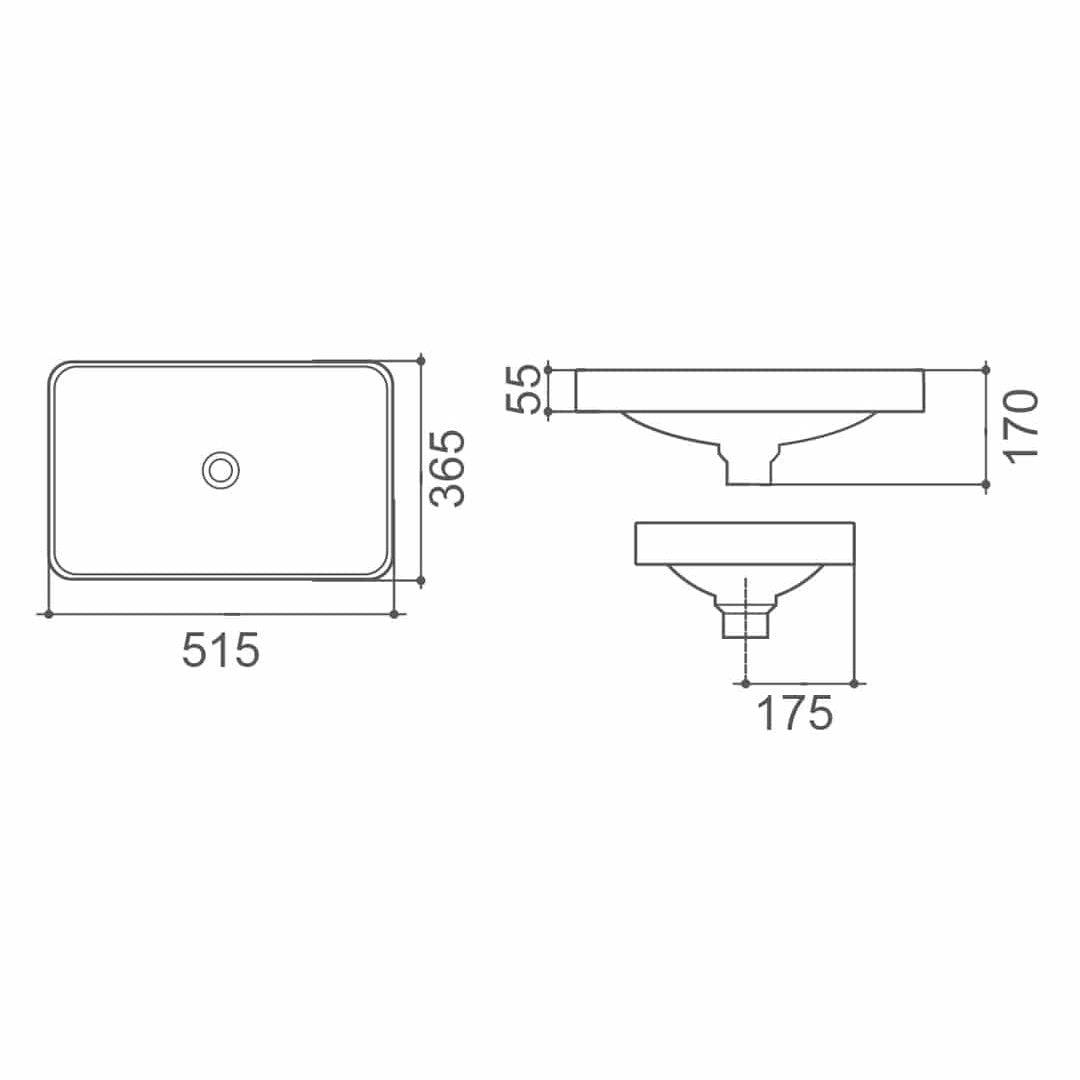 REAGAN Half Insert Basin (WB 5237A)