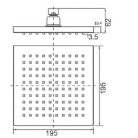 DOCCIA 195 Square Shower Head (SH SQ1950)